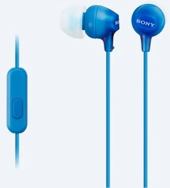 Slušalke in-ear z mikrofonom Sony MDR-EX15AP, modre