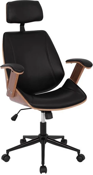 Direktorski pisarniški stol Superior Pro FH1109.01 orehova barva-črna 63x67x123 cm