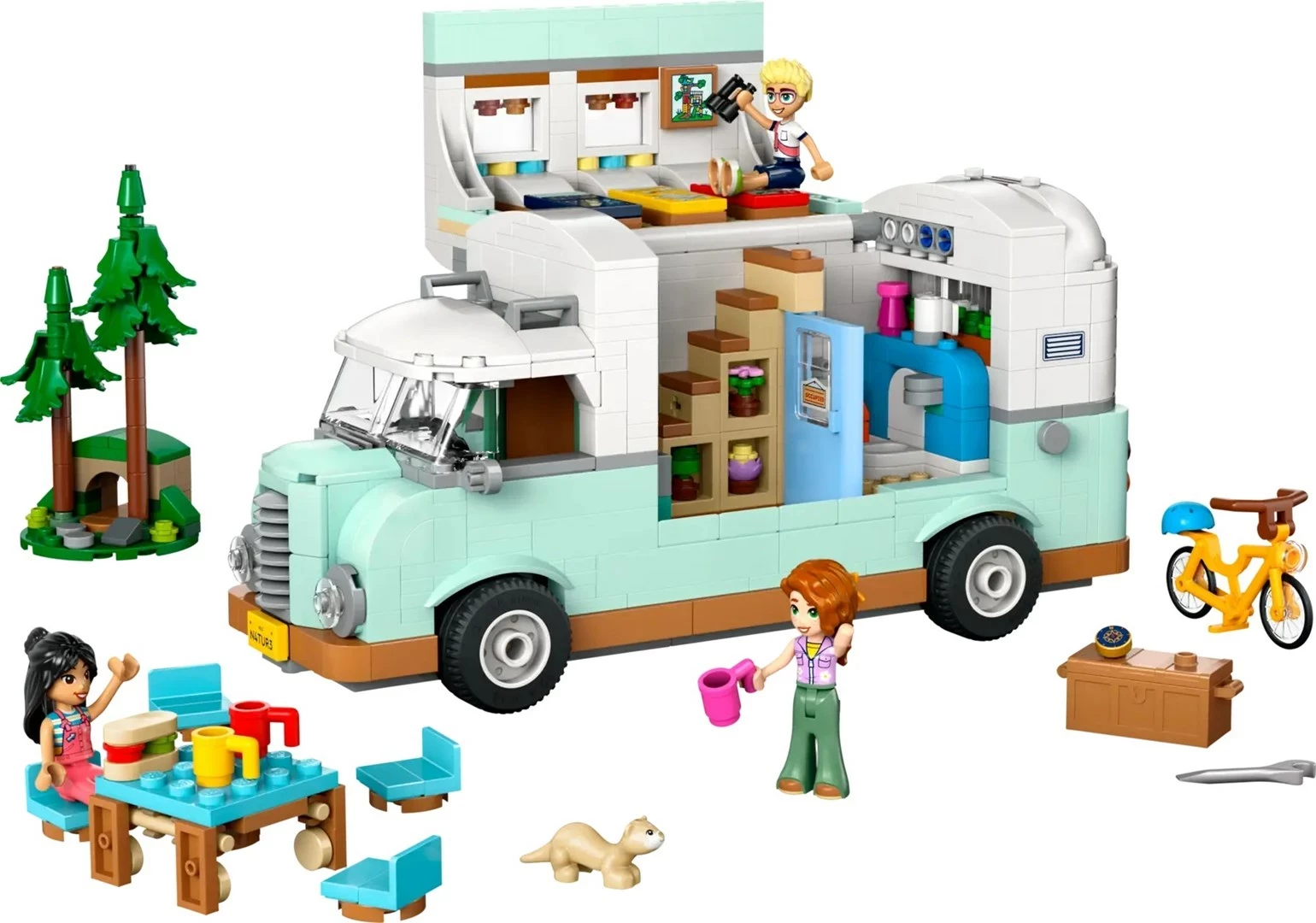 Kamper za pustolovščine LEGO FRIENDS 42663, 3 minifigure