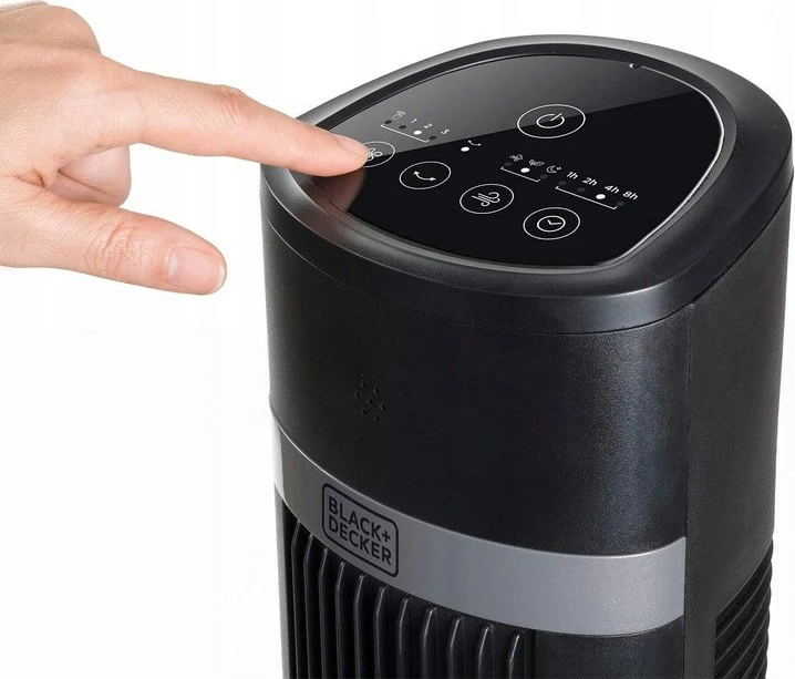 Stolpni ventilator BLACK+DECKER BXEFT50E, črn