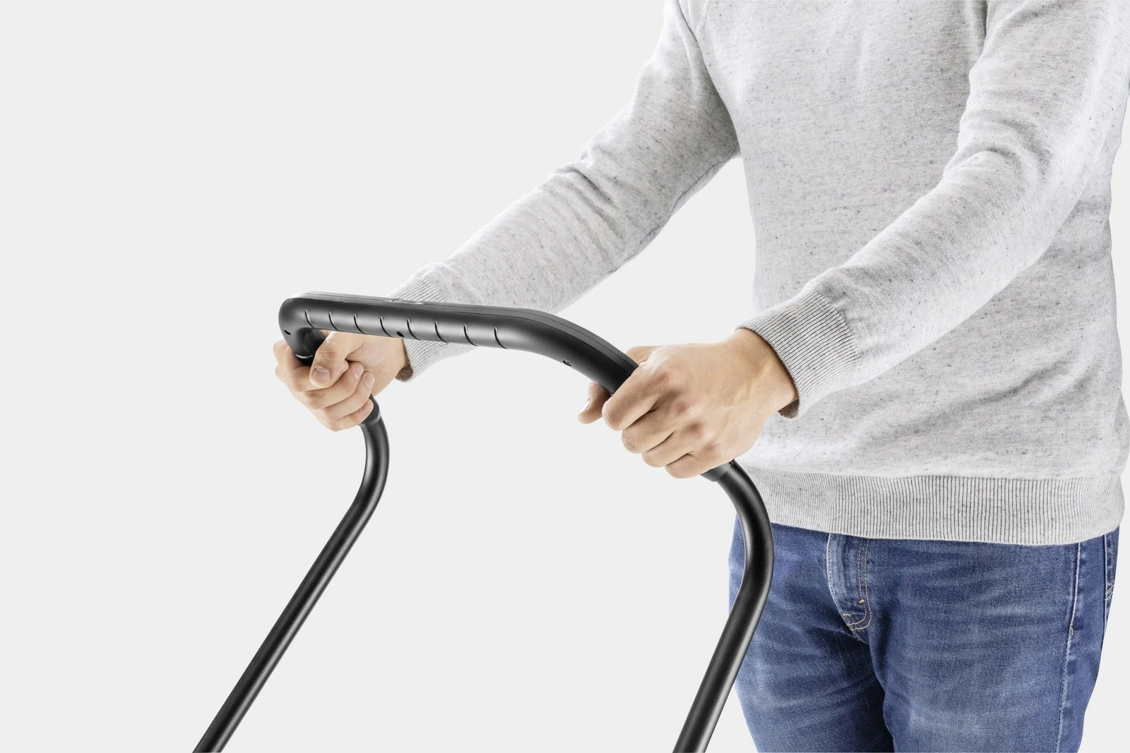 Ročni čistilec s krtačami Karcher S 6 Twin 1.766-460.0, širina 860 mm, posoda 38 L, 3000 m²/h, črno/rumen, set 2 stranski krtači