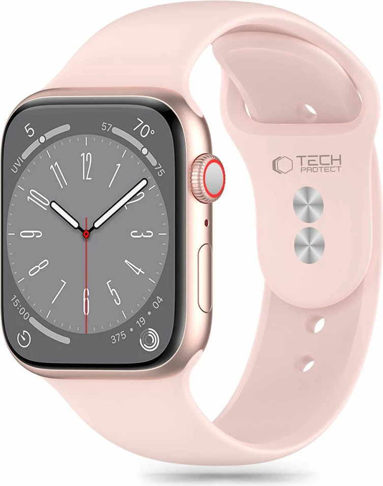 Silikonski pašček za Apple Watch Tech-Protect, 38/40/41 mm, roza