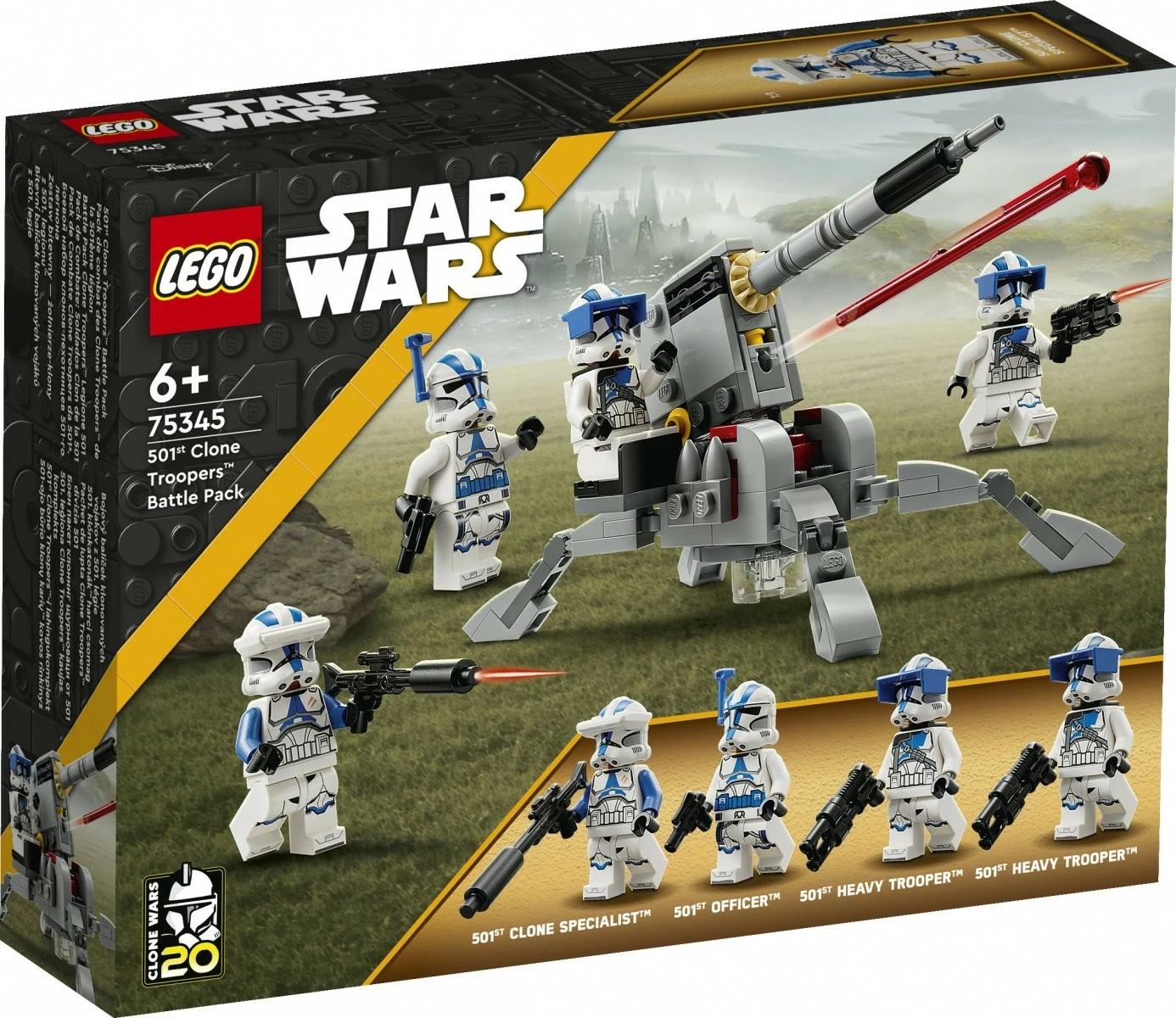Set gradnikov LEGO Star Wars, Legija 501 Clone Troopers 75345, 119 kosov, plastika