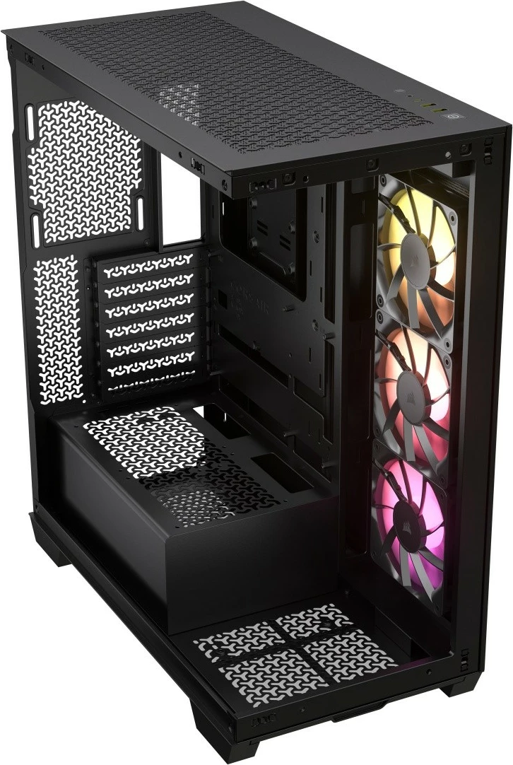 Ohišje Corsair 3500X iCUE LINK RGB TG, Midi Tower, črno