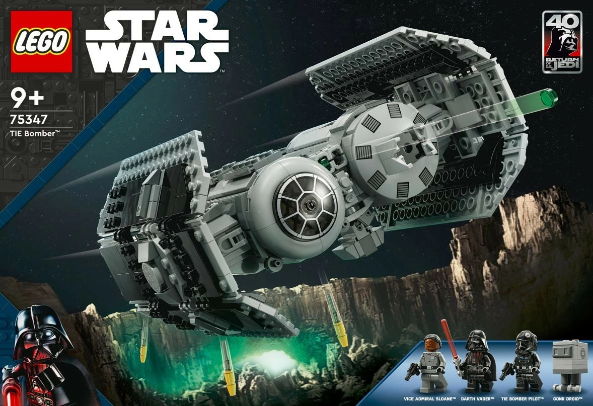 Set TIE Bomber, 625 kosov, z minifigurami, siv — LEGO Star Wars 75347