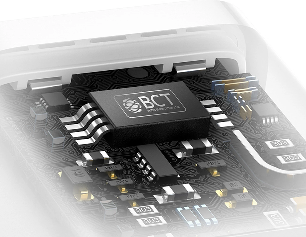 30W hitri zidni polnilec GaN5, USB-C, bel — Baseus