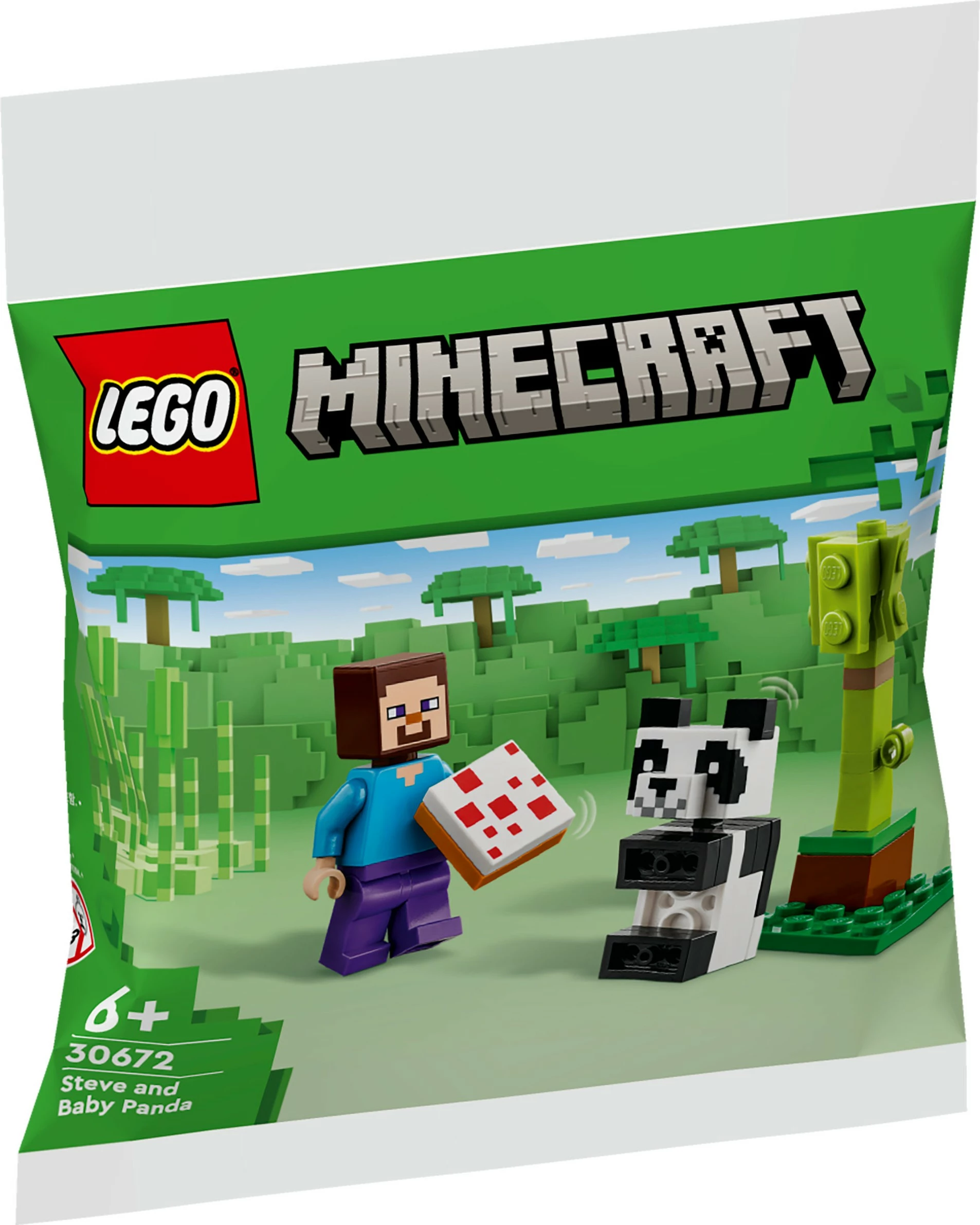 Set za gradnjo Minecraft Steve s pandico, LEGO 30672, večbarvno