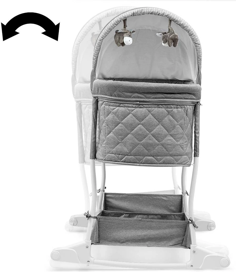 Zibelka 2v1 Dream On, Milly Mally 5431, sivo/bela