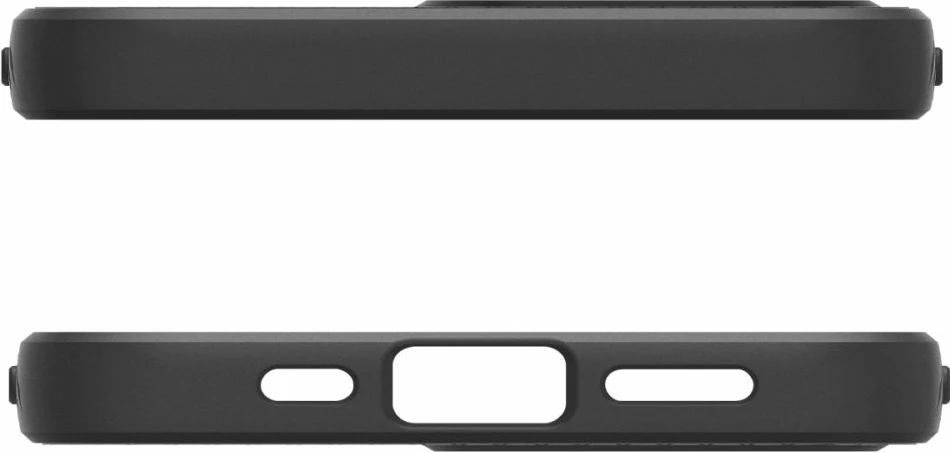 Zaščitni ovitek Liquid Air Mag MagSafe za iPhone 16e, Spigen, črn, polprosojen