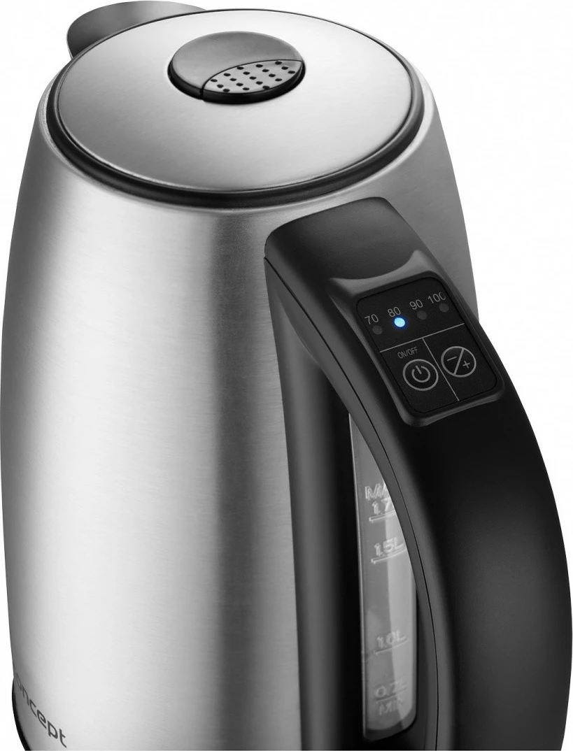 Električni ibrik Concept RK3350, 1,7 L, srebrn