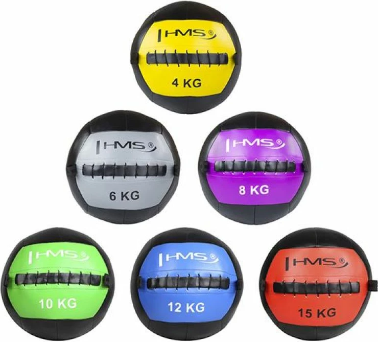 Vadbena žoga Wall Ball WLB 8 kg HMS, vijolična