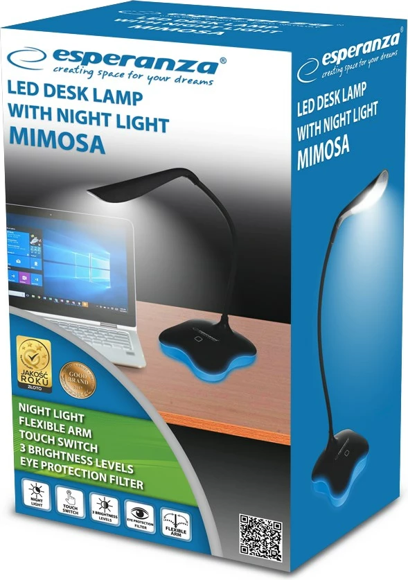 Namizna LED luč Esperanza ELD105K, črna