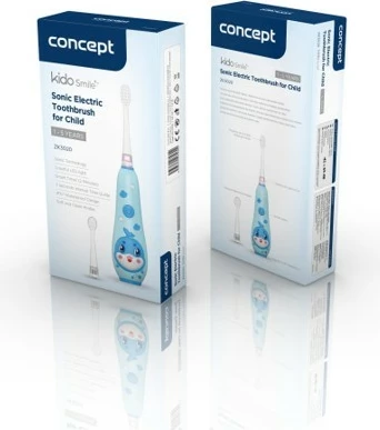 Sonična otroška električna zobna ščetka KIDO SMILE ZK3020, Concept, 4 nastavki, modra