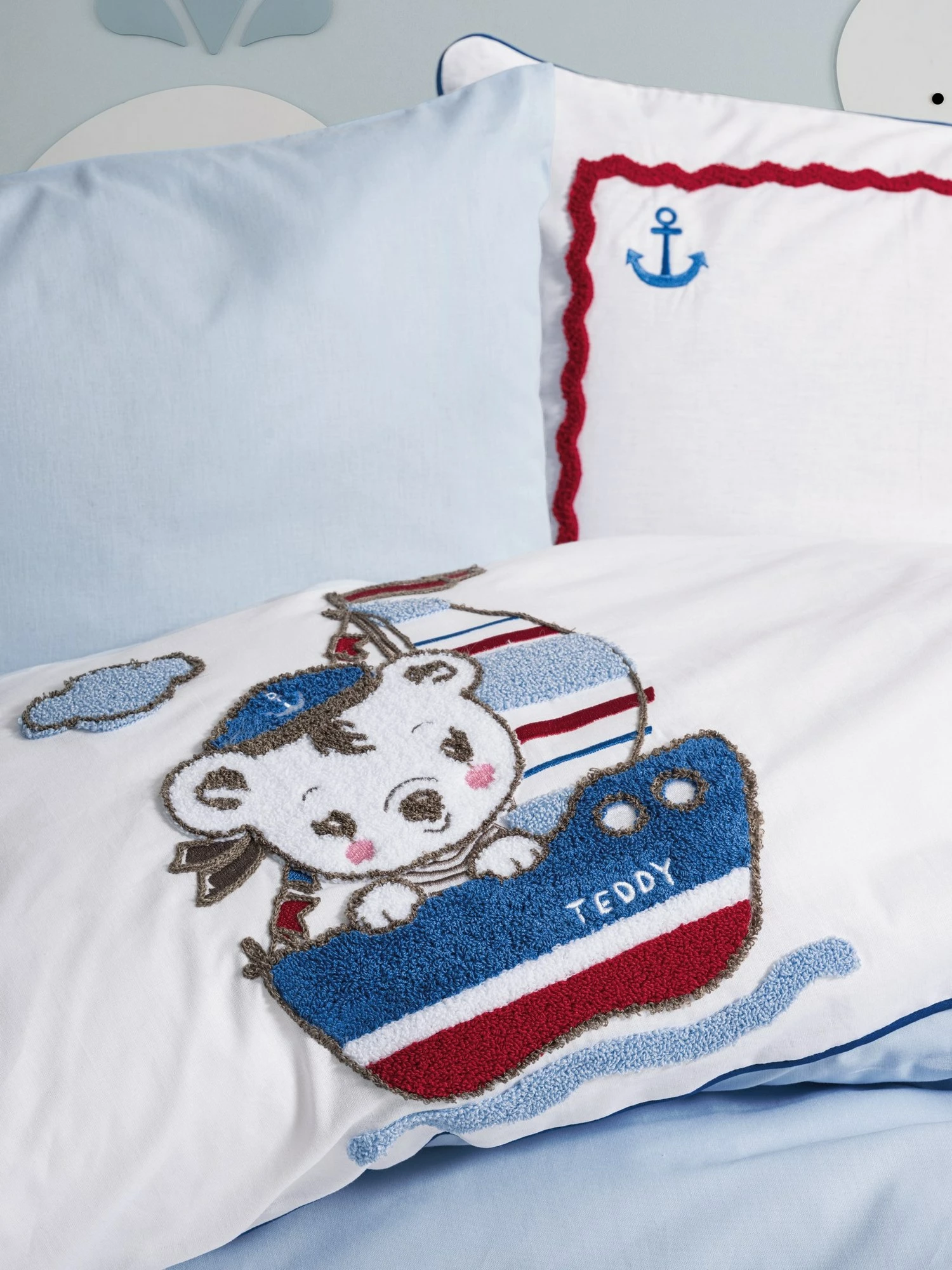 Set prevlek za otroško odejo Ranforce L'essentiel, Miniyo, modra