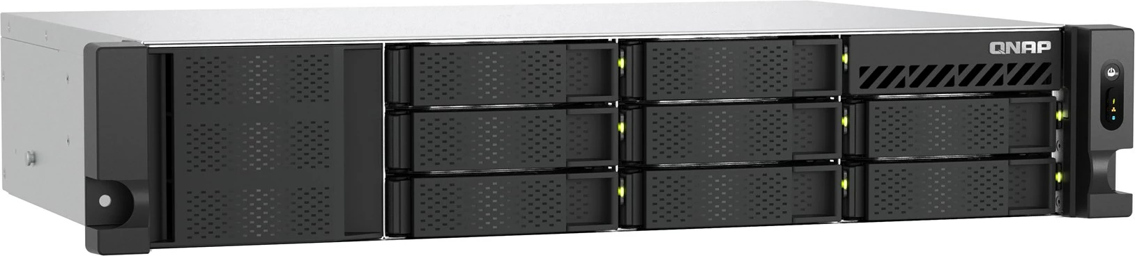 NAS strežnik za shranjevanje QNAP TS-855eU-8G, 2U, 8x2.5"/3.5" SATA, Intel Atom C5125, 8 GB RAM, 2x2.5GbE, črn
