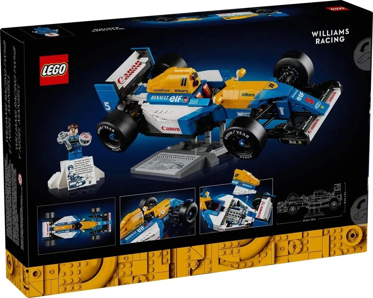 Model Williams Racing FW14B in Nigel Mansell, LEGO ICONS 10353, 799 kosov
