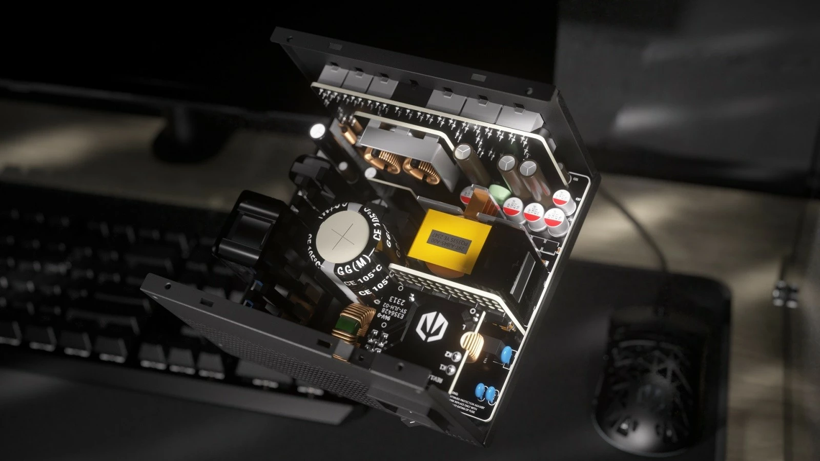 Napajalnik Endorfy Supremo FM6 Gold 1000W, modularen, 80 PLUS Gold, črn