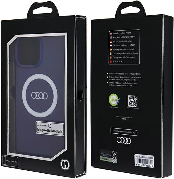 Ovitek za telefon Audi IML Big Logo MagSafe za iPhone 13 Pro Max, moder