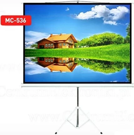 Projekcijski zaslon, Maclean MC-536, 72 in, na stojalu, ročni
