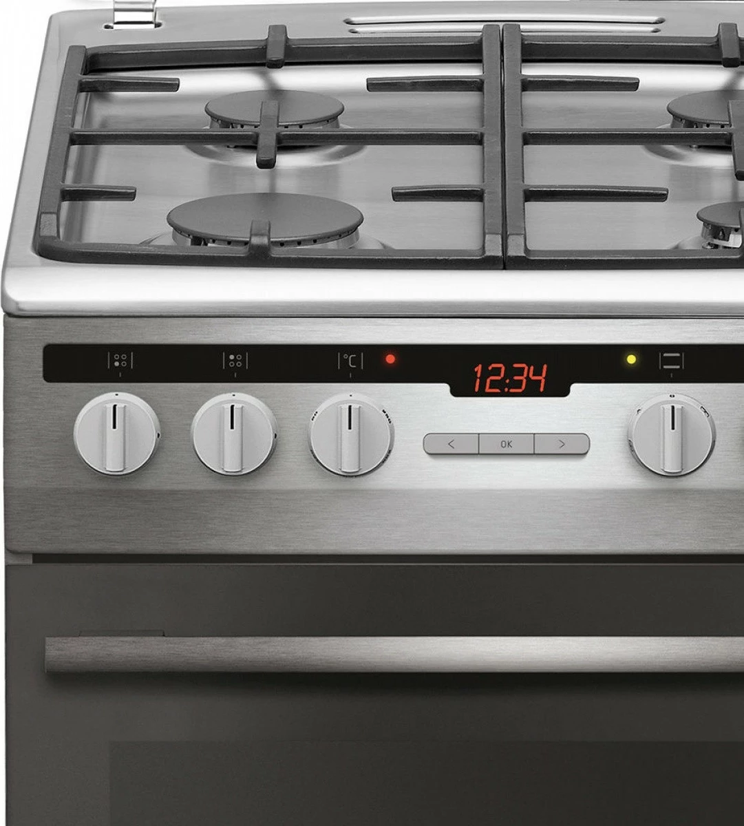 Pečica in kuhalna plošča Amica 57GE3.33HZpTaDA(Xx), 66 L, inox, plin in elektrika