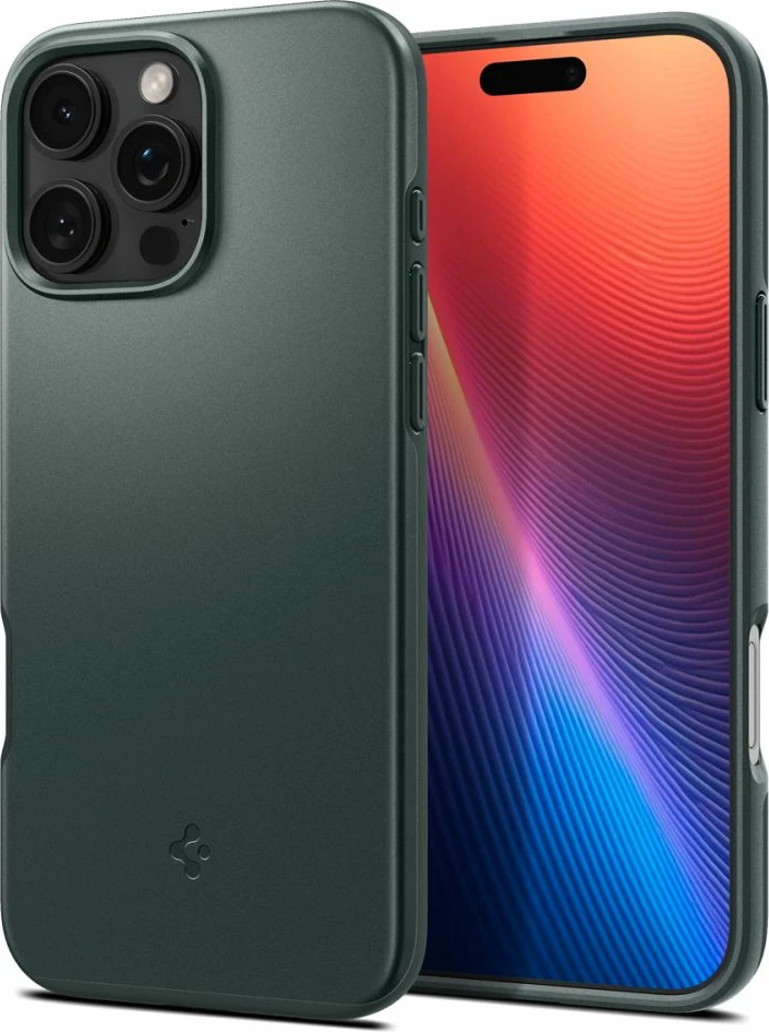 Ovitek za telefon Thin Fit Mag za iPhone 16 Pro Max, Spigen, MagSafe, 1,55 mm, zelen