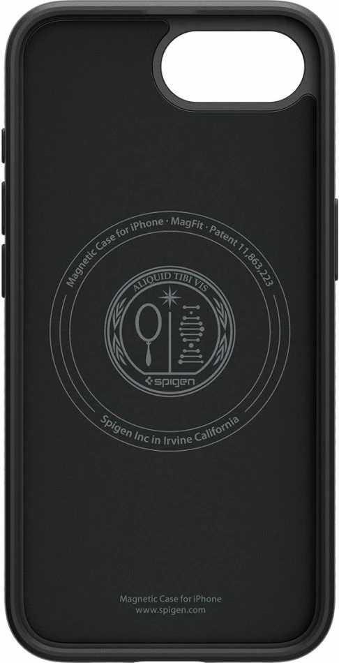 Zaščitni ovitek Liquid Air Mag MagSafe za iPhone 16e, Spigen, črn, polprosojen