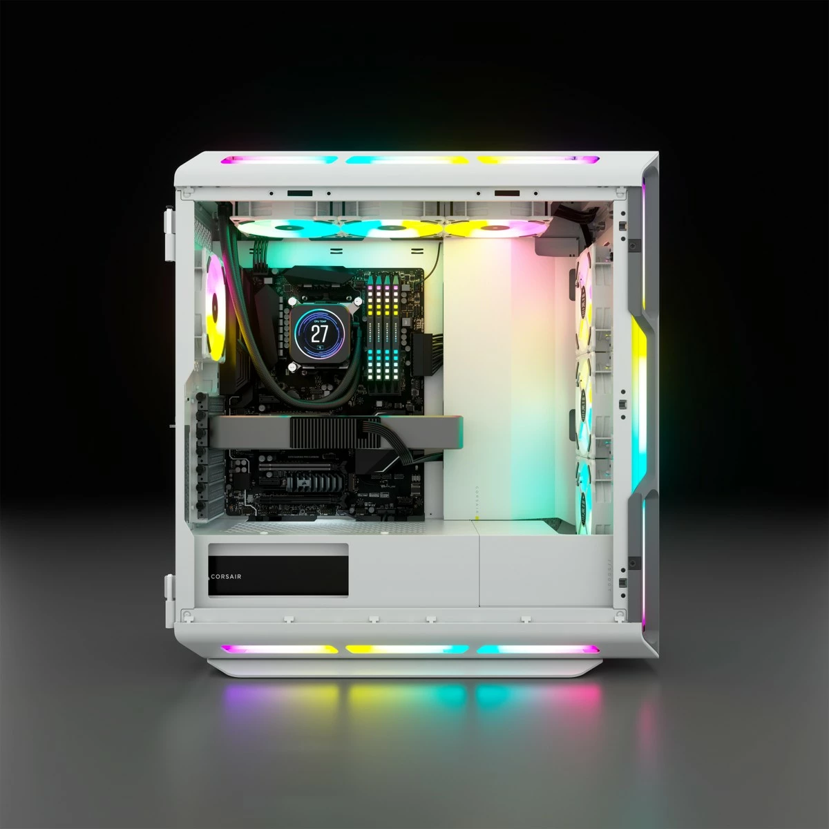 Ohišje Corsair iCUE 5000T RGB TG, Midi Tower, belo