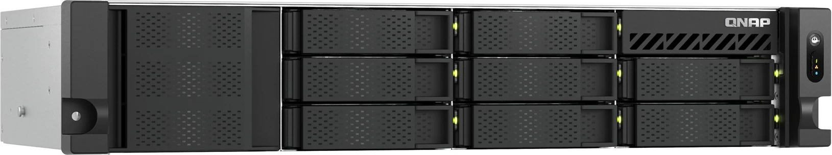 NAS strežnik za shranjevanje QNAP TS-855eU-8G, 2U, 8x2.5"/3.5" SATA, Intel Atom C5125, 8 GB RAM, 2x2.5GbE, črn