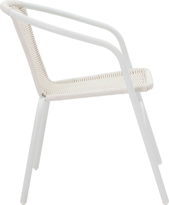 Set za teraso 5-delni (miza in stoli) Valor-Obbi, kovina-PE, bel