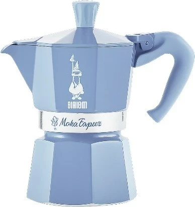 Set moka 3 skodelice z mandljevo kavo 250 g, modra — Bialetti Moka Express