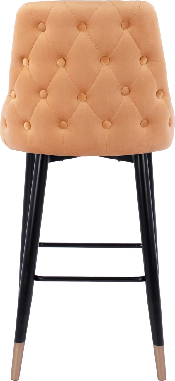 Barski stol SERENITY FH8519.09 Zlati žamet z kovinskim okvirjem 51Χ58Χ110cm, set 2 kosov