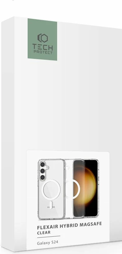 Ovitek za telefon Tech-Protect FlexAir Hybrid MagSafe za Samsung Galaxy S24, prozoren