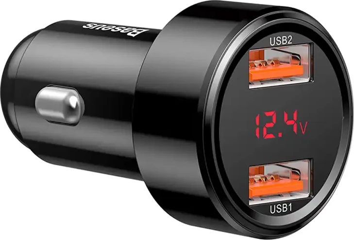 Avto polnilec Baseus Magic Series Dual QC, 45W, 2x USB-A, črn