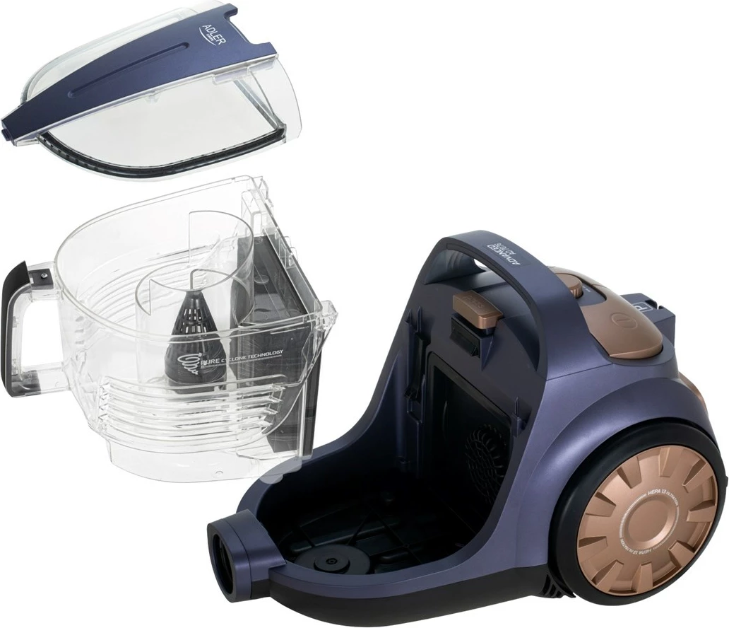 Sesalnik na kabel, brez vrečke, HEPA, vijoličen Adler AD 7076