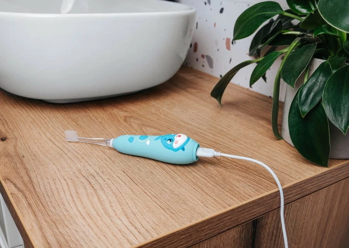 Sonična otroška električna zobna ščetka KIDO SMILE ZK3020, Concept, 4 nastavki, modra