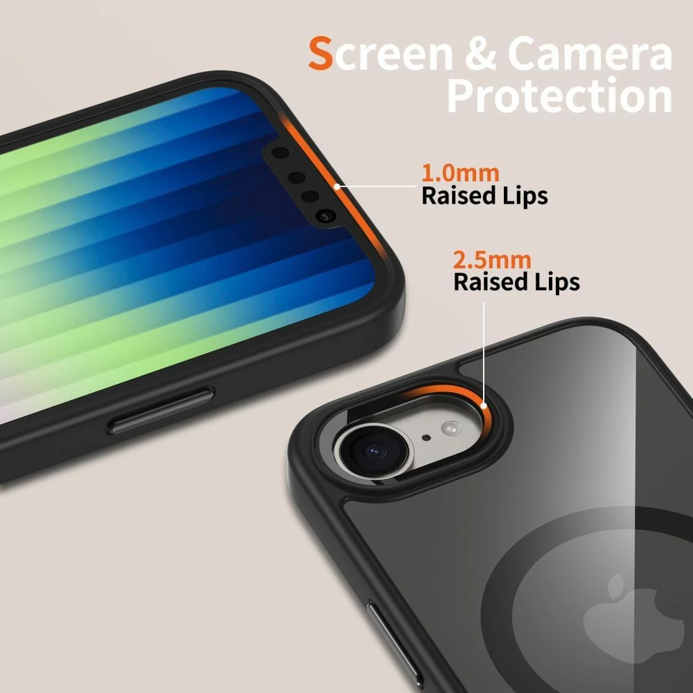 Ovitek za telefon MagMat MagSafe, Tech-Protect, Nothing Phone 3A, polprosojen-črn