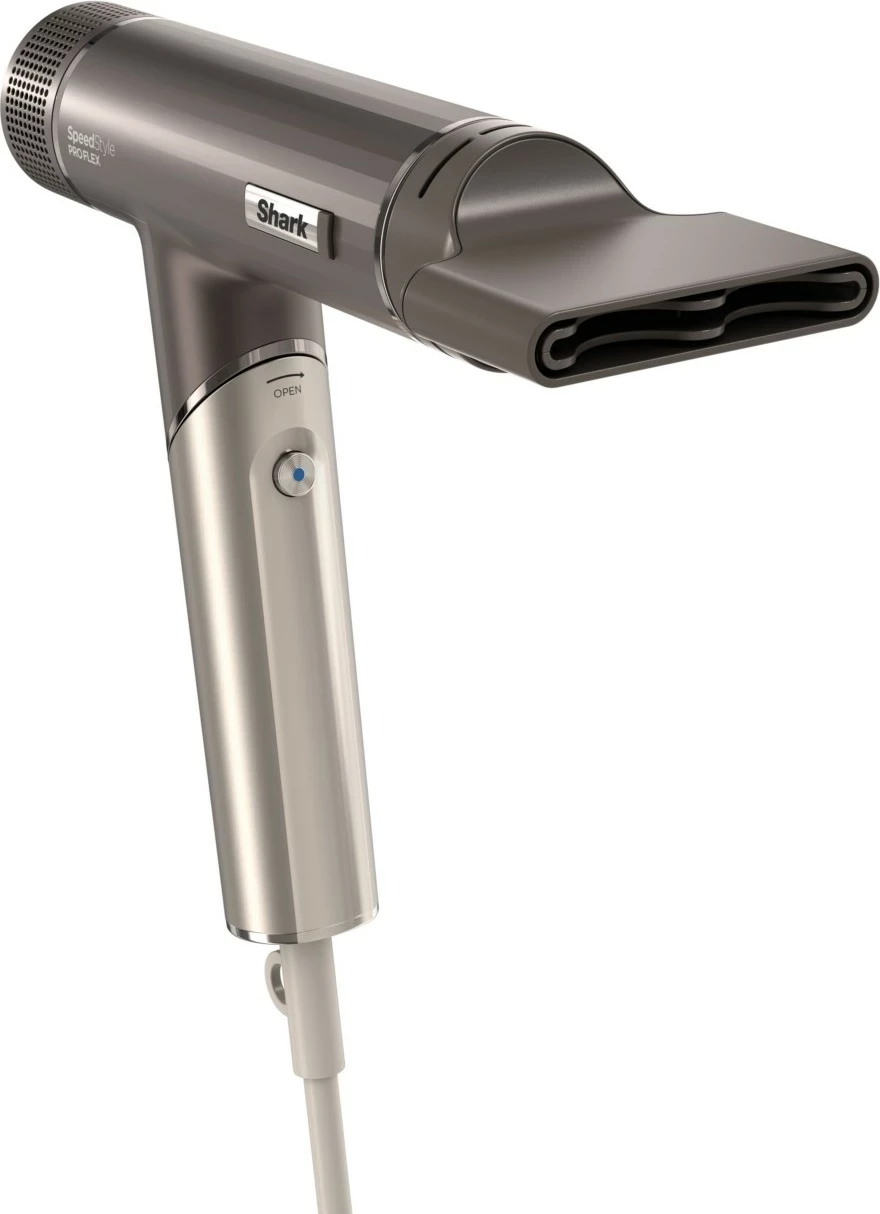 Sušilec za lase SpeedStyle Pro Flex HD542EU Shark, 1700 W, ionizacija, 4 dodatki, srebrne barve