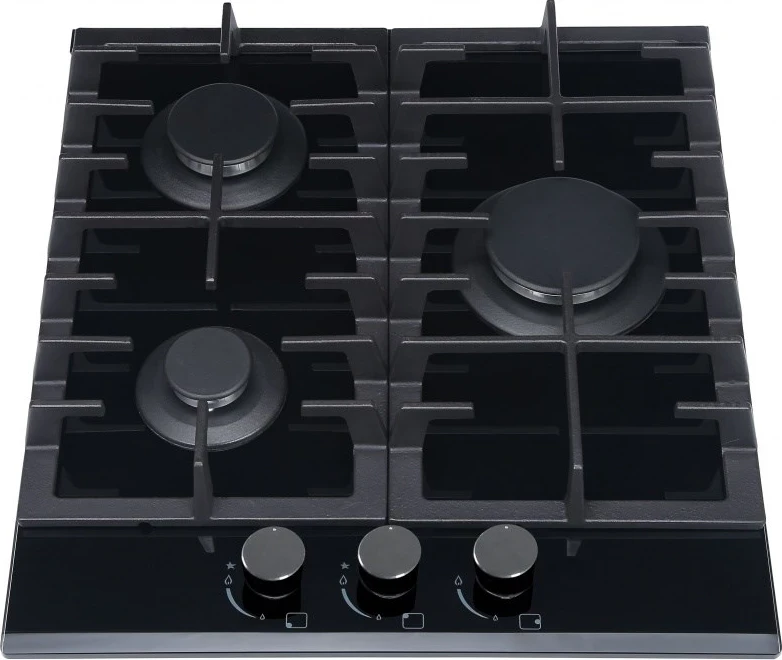 Pianura z vgrajeno kuhalno ploščo na plin 45 cm, 3 kuhalne cone, črna MPM 45-GMH-16
