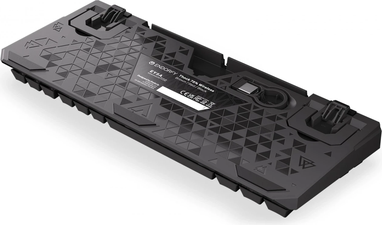 Brezžična igralna tipkovnica Endorfy Thock Red, USB-C, črna