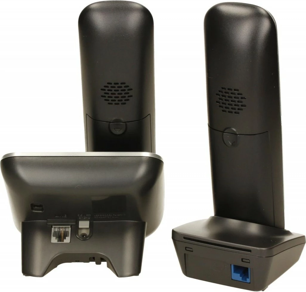 Brezžični telefon Panasonic KX-TG6812, 2 slušalki, črn/srebrn