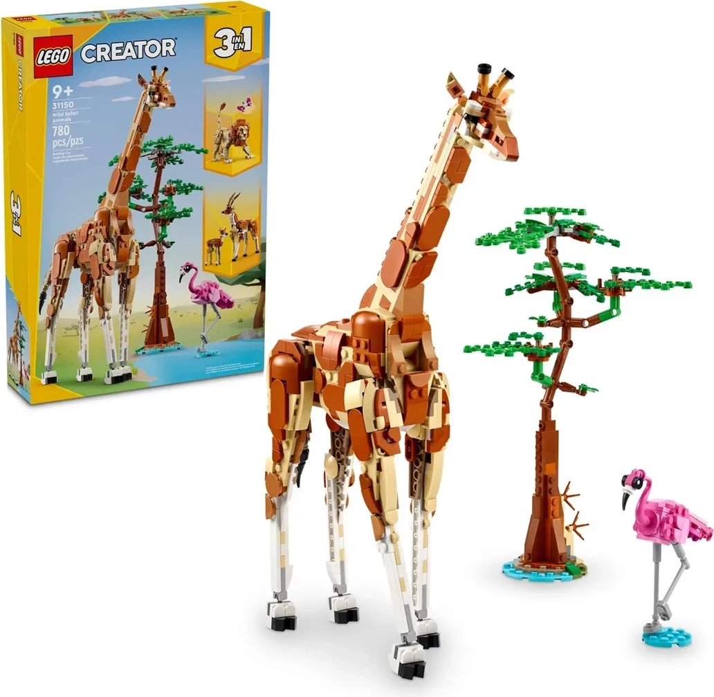 Komplet 3 v 1 LEGO Creator 31150 Wild Safari Animals