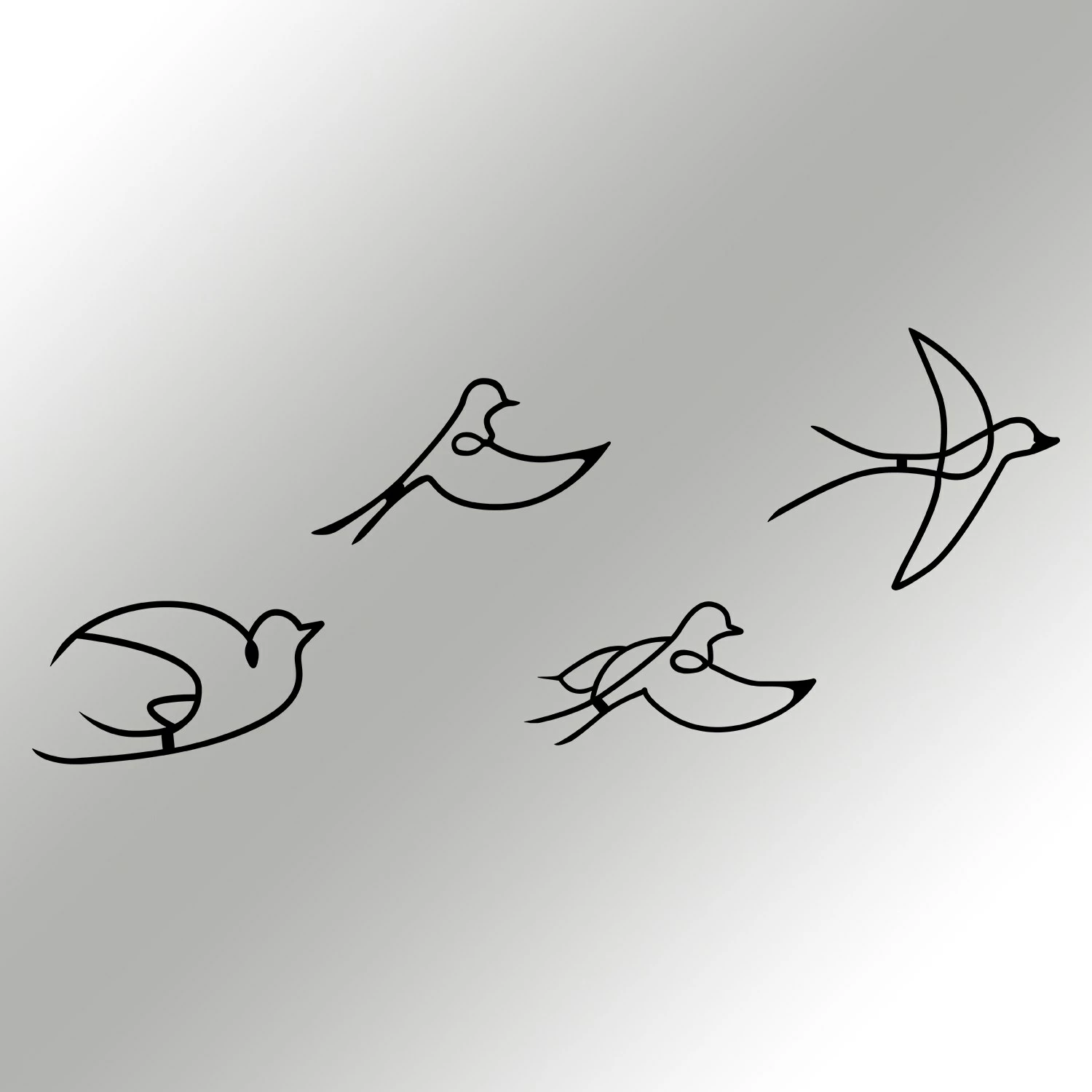 Metalni stenski dekorativni dodatek Wallity Hope, 4 kosa