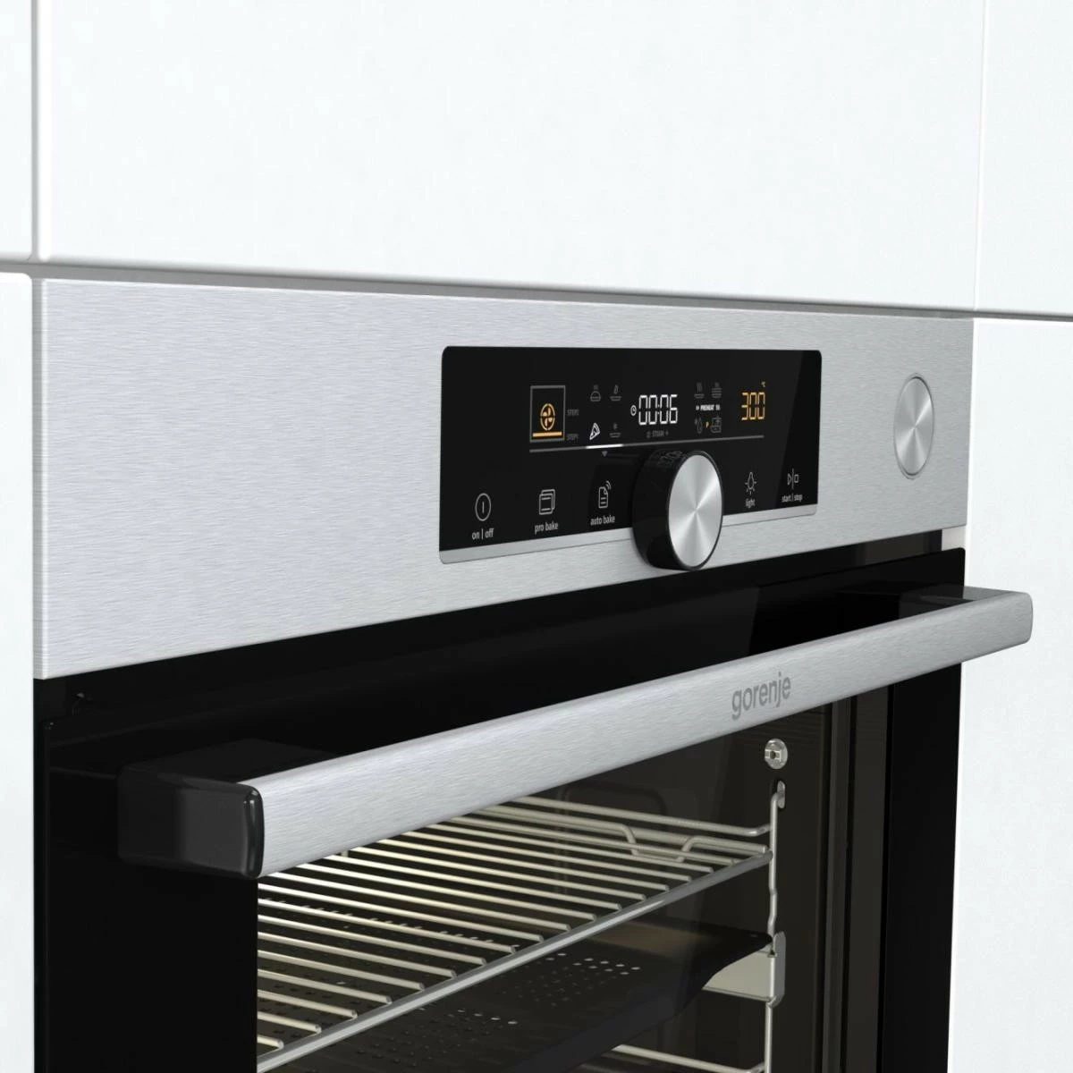 Pečica Gorenje BSA6747A04X, 77 L, inox, A+