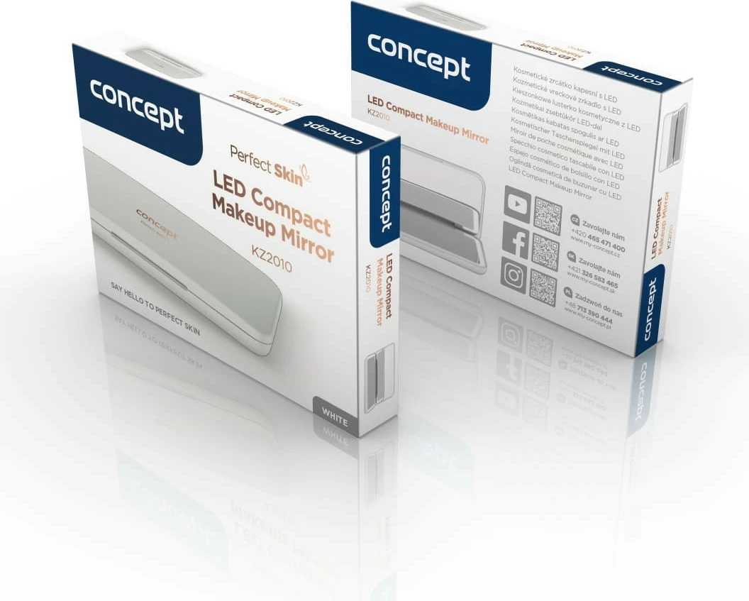 Kozmetično ogledalo z LED lučjo Concept KZ2010, belo
