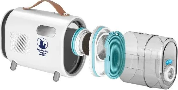 Naprava za nego psov in mačk z električnim sesalnikom in strižnikom dlak MPM MOD-100, siva