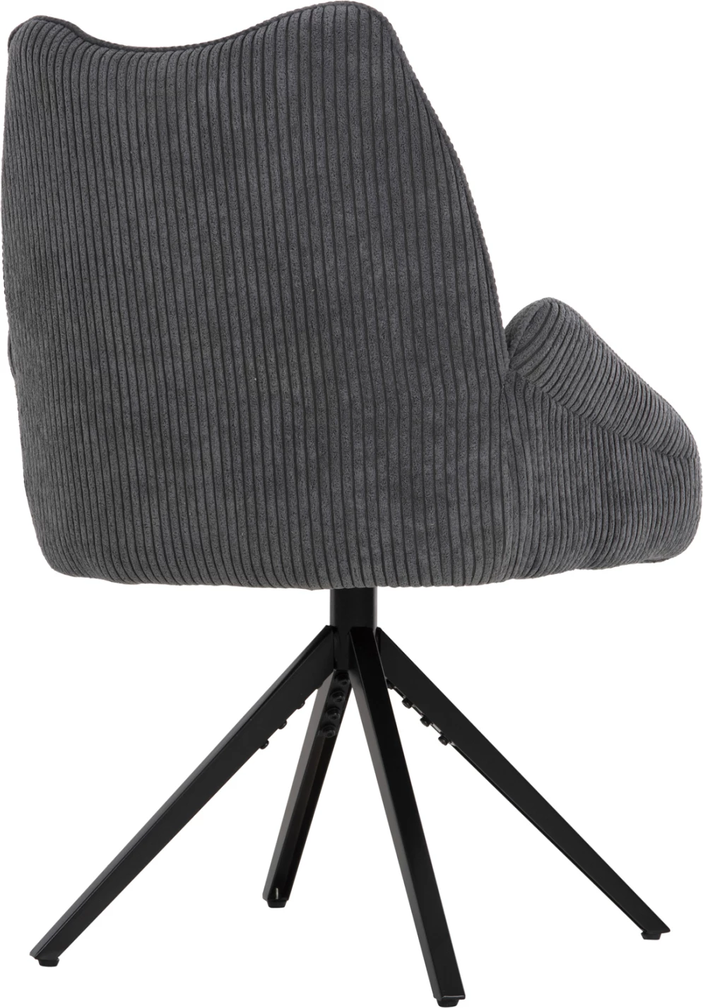 Jedilni naslanjač SHAI FH9844.03 sivo blago-črna kovinska osnova 61x63x93Hcm, set 2 kosov