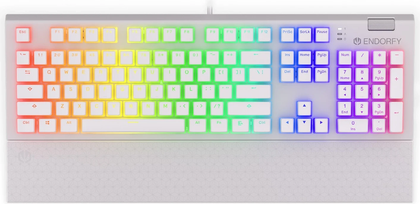 Mehanska igralna tipkovnica Endorfy All, bela