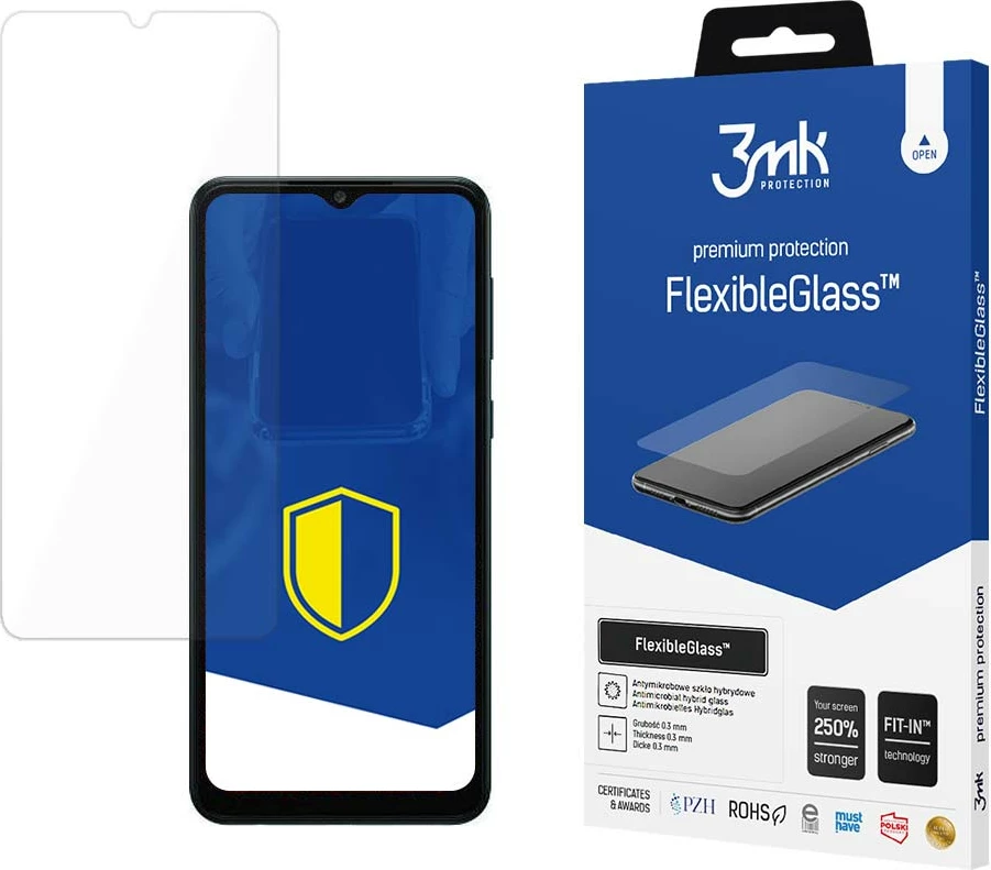 Zaščitnik zaslona 3mk FlexibleGlass za Samsung Galaxy A04, prozoren