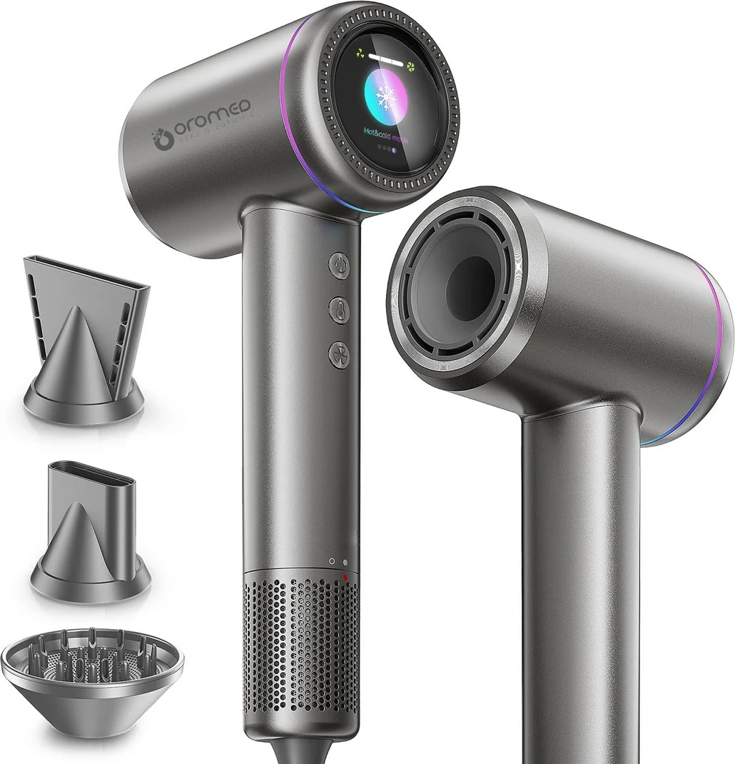 Sušilnik za lase Oromed ORO-F1 SONIC, 1600 W, LCD, srebrn