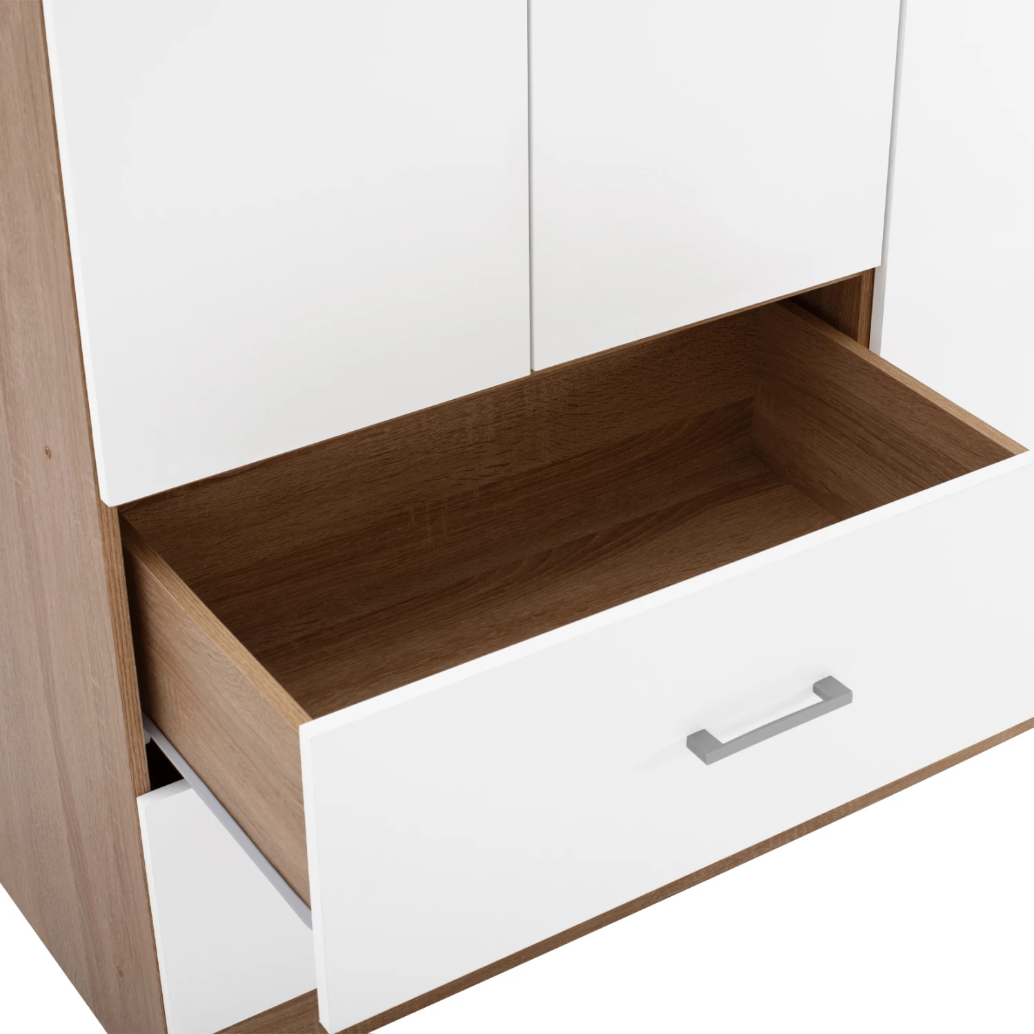Garderobna omara s 3 vrati in 2 predaloma FH340.06 sonama-bela 89x42,5x181 cm